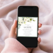 Elegantes, grau-grünes Brautparty Einladung