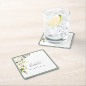 Elegantes, grau-grünes Brautparty Rechteckiger Pappuntersetzer (Vor Ort)