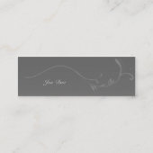 Elegantes Grau Mini Visitenkarte (Rückseite)