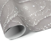 Elegantes Grau, Perlenstrände, Perlen und Licht Geschenkpapier (Rolleneckpunkt)
