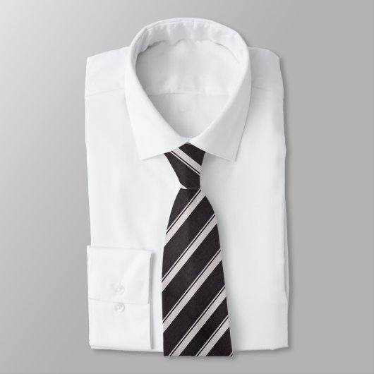 Elegantes Grau-Silber-Diagonalstreifen-Muster Krawatte (Gebunden)