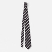 Elegantes Grau-Silber-Diagonalstreifen-Muster Krawatte (Rückseite)