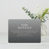 Elegantes Grau Typografisch Begleitkarte (Stehend Vorderseite)