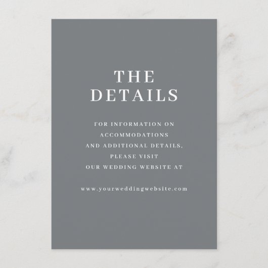 Elegantes Grau Typografisch Begleitkarte (Vorderseite)