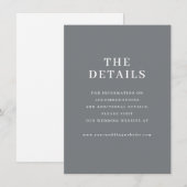 Elegantes Grau Typografisch Begleitkarte (Vorne/Hinten)