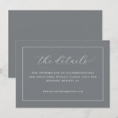 Elegantes Grau typografisch Begleitkarte (Vorne/Hinten)