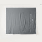 Elegantes Grau Typografisch Wandteppich (Vorderseite (Horizontal))