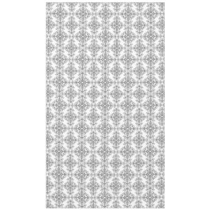 Elegantes Grau-Weiß-Blumenmuster im Vintage-Damask Tischdecke