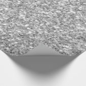 Elegantes Graue und Weiße Akzente Glitzer Muster Geschenkpapier (Ecke)