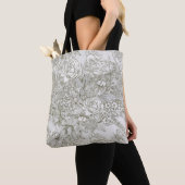 Elegantes graues Blumen-Toile Tasche (Von Nahem)