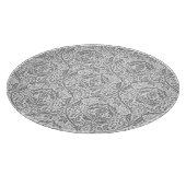 Elegantes graues Blumenmuster Schneidebrett (Ecke)