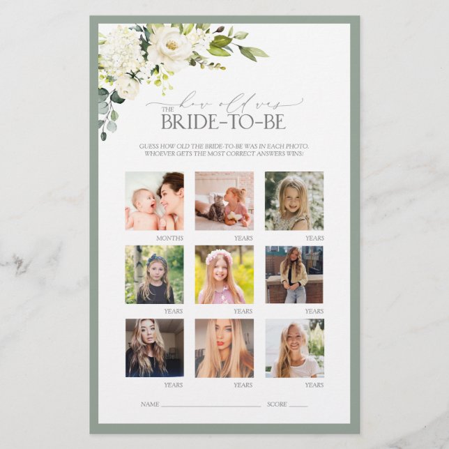 Elegantes Graues Brautparty (Vorderseite)