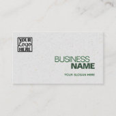 Elegantes graues Classic Einfach mit Markenlogo Visitenkarte (Vorderseite)