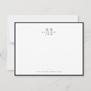 Elegantes graues einfaches Monogramm mit fetter Sc Mitteilungskarte