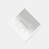 Elegantes graues Gradient benutzerdefinierbares Mo Serviette (Ecke)