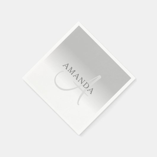 Elegantes graues Gradient benutzerdefinierbares Mo Serviette (Ecke)