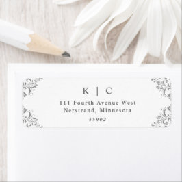 Elegantes Graues Hochzeitrücksendesiegel