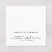 Elegantes graues Imitat Goldhaarstyllische Ernennu Terminkarte (Rückseite)