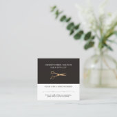 Elegantes graues Imitat Goldhaarstyllische Ernennu Terminkarte (Stehend Vorderseite)