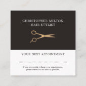 Elegantes graues Imitat Goldhaarstyllische Ernennu Terminkarte (Vorderseite)