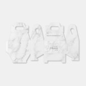 Elegantes graues Marble-Muster-Skript-Brautparty Geschenkschachtel (Ungefaltet)