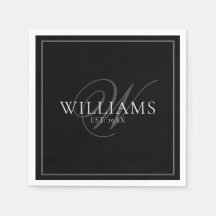 Elegantes graues Monogramm Name Familie formales A