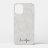 Elegantes graues Pergament mit Namen Case-Mate iPhone Hülle (Rückseite)