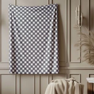 Elegantes graues Schachbrettmuster für Wohngestalt Fleecedecke