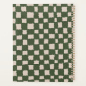 Elegantes graues Schachbrettmuster Planer (Rückseite)