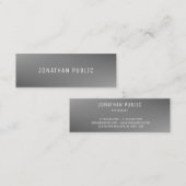 Elegantes graues Template Beruflich trendy Modern Mini Visitenkarte (Vorne/Hinten)