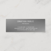 Elegantes graues Template Beruflich trendy Modern Mini Visitenkarte (Rückseite)