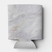 Elegantes graues und beigefarbenes Marmordesign Dosenkühler (Rückseite)