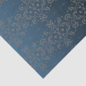 Elegantes Graues und blaues metallisches Damaskusm Seidenpapier (Ausschnitt)