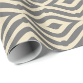 Elegantes graues und cremefarbenes modernes geomet geschenkpapier (Rolleneckpunkt)
