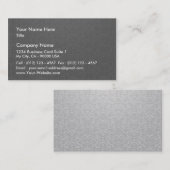 Elegantes graues und weißes Blumengeschenk Visitenkarte (Vorne/Hinten)