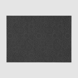 Elegantes graues vintage Paisley mit schwarzem Hin Seidenpapier
