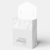 Elegantes Graumarmor-Muster-Brautparty Geschenkschachtel (Geöffnet)