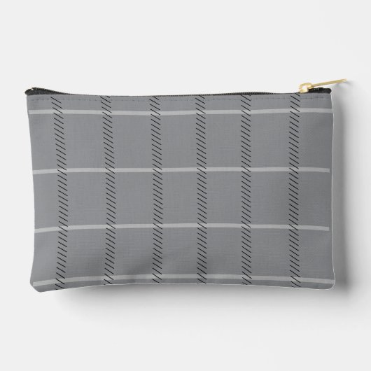 Elegantes Gray and BlackPattern Zubehörtasche (Rückseite)