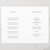 Elegantes Gray Celebration of Life Funeral Program (Rückseite)