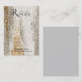 Elegantes Gray Gold Brush Jewlery Display Visitenkarte (Vorne/Hinten)