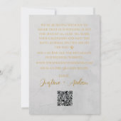 Elegantes Gray & Gold Script mit Foto Wedding Save The Date (Rückseite)
