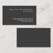 Elegantes Gray Modernes, beeindruckendes Design Visitenkarte (Vorne/Hinten)