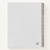 Elegantes Gray Reflections Journal Notizblock (Rückseite)