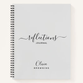 Elegantes Gray Reflections Journal Notizblock