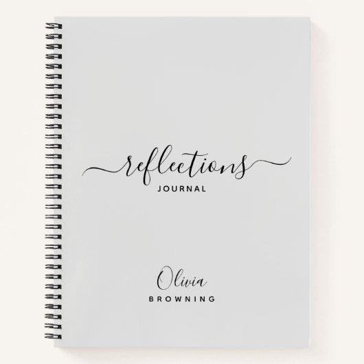 Elegantes Gray Reflections Journal Notizblock (Vorderseite)