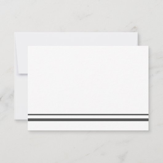 Elegantes Gray Stripes Begräbnis Beileid Vielen Da Einladung (Rückseite)