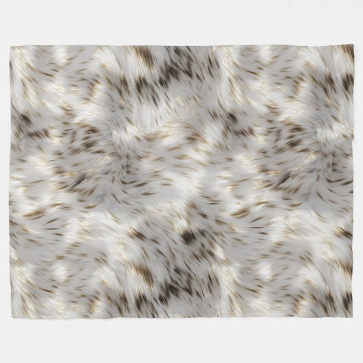 Elegantes Gray White Gold Fleecedecke (Vorderseite (Horizontal))