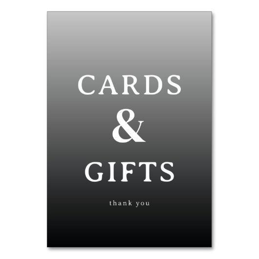 Elegantes Grayscale Serif Karten & Geschenke Schil (Vorderseite)