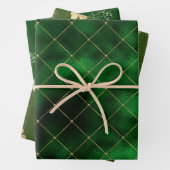 Elegantes Green and Gold Kleeblatt St Patrick's Da Geschenkpapier Set (Beispiel)