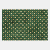 Elegantes Green and Gold Kleeblatt St Patrick's Da Geschenkpapier Set (Vorderseite 3)